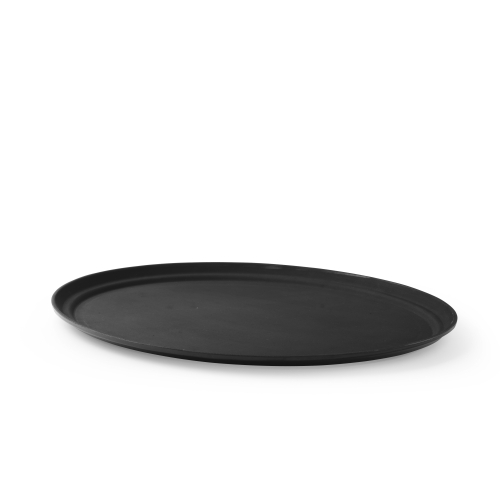 Bar-Tablett, Oval 56x67,5 cm, schwarz - Gzwins