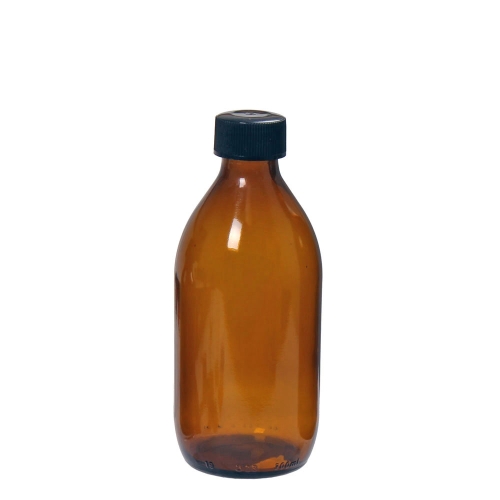 Braunglasflasche mit Schraubverschluss, 300 ml